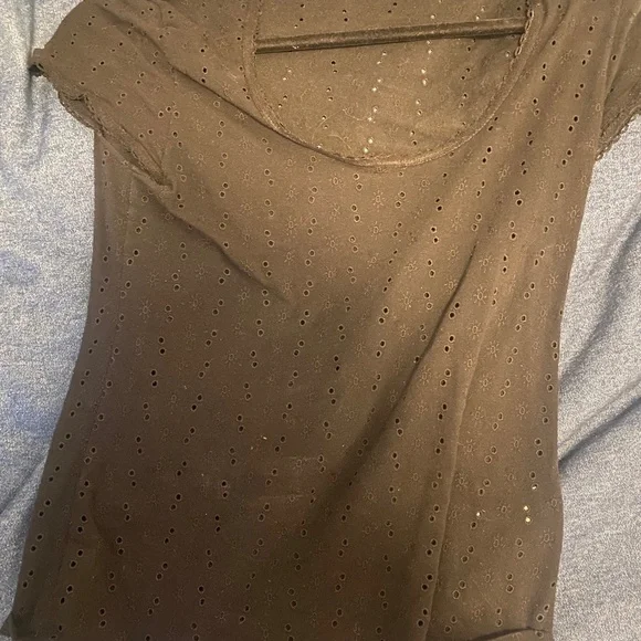 Joseph Black Casual Top Eyelets Size 3 minimalist - Picture 10 of 14